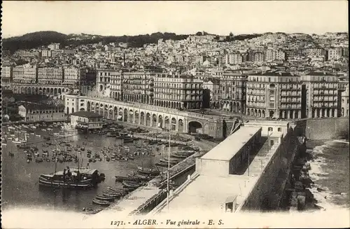 Ak Algier Alger Algerien, Vue generale