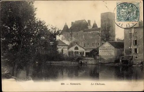 Ak Nemours Seine-et-Marne, Le Chateau