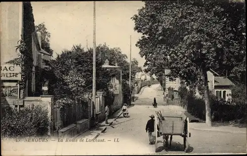 Ak Nemours Seine-et-Marne, La Route de Larchant