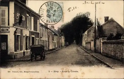 Ak Sivry Seine et Marne, Route du Chatelet