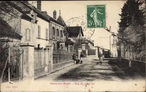 Ak Saacy sur Marne Seine et Marne, Rue de Laval