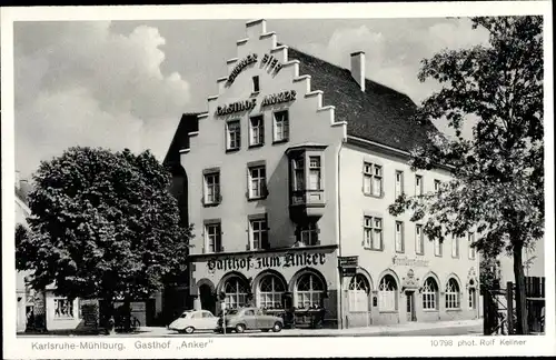Ak Mühlburg Karlsruhe in Baden, Gasthof Anker