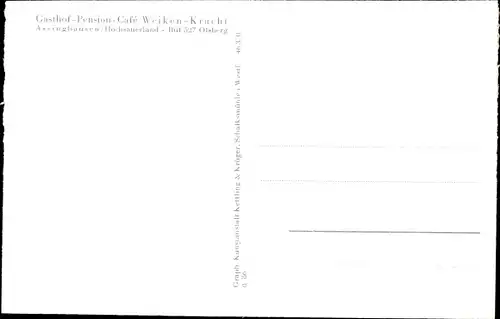 Ak Assinghausen Olsberg im Sauerland, Gasthof Weiken-Kracht
