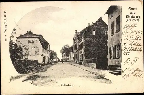 Ak Kirchberg im Hunsrück, Unterstadt