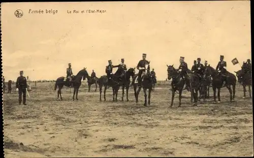 Ak Armee belge, le Roi et l'Etat Major, Albert I