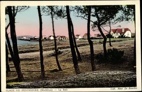 Ak Penthièvre Saint Pierre Quiberon Morbihan, Plage, La Baie