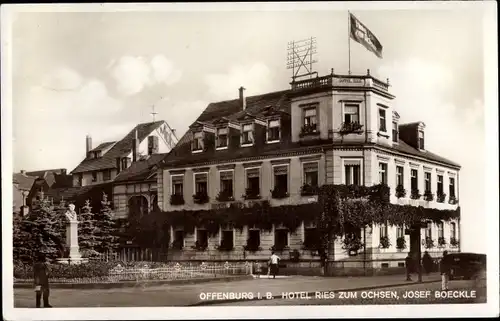 Ak Offenburg in Baden Schwarzwald, Hotel Ries zum Ochsen