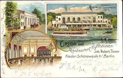 Litho Berlin Treptow Niederschöneweide, Restaurant Kyffhäuser, Innenansicht