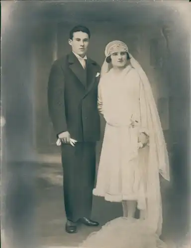 Foto Combalié, Henri, Toulouse, Portrait, Mann und Frau, Hochzeit