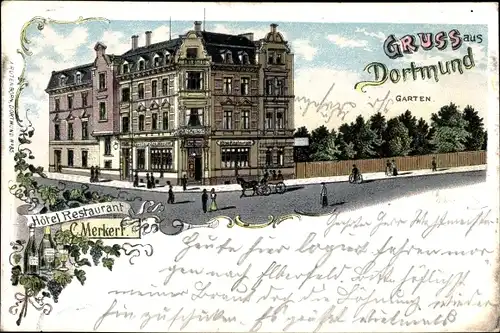 Litho Dortmund im Ruhrgebiet, Hotel Restaurant, Garten