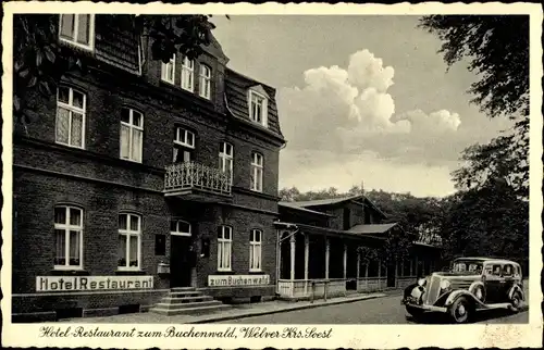 Ak Welver in Westfalen, Hotel Restaurant zum Buchenwald