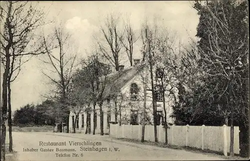 Ak Steinhagen in Westfalen, Restaurant Vierschlingen