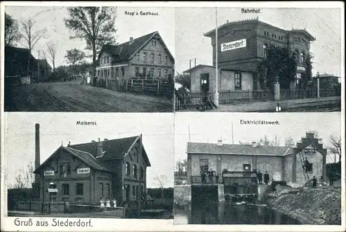 Ak Stederdorf Peine in Niedersachsen, Gasthaus*, Bahnhof , Molkerei, Elektrizitätswerk
