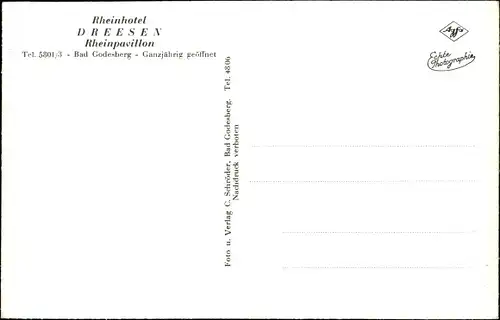 Ak Bad Godesberg Bonn am Rhein, Rheinhotel Dreesen, Dampfer