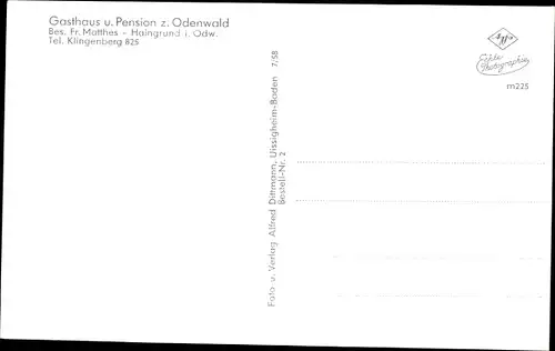 Ak Haingrund Lützelbach im Odenwald Hessen, Panorama