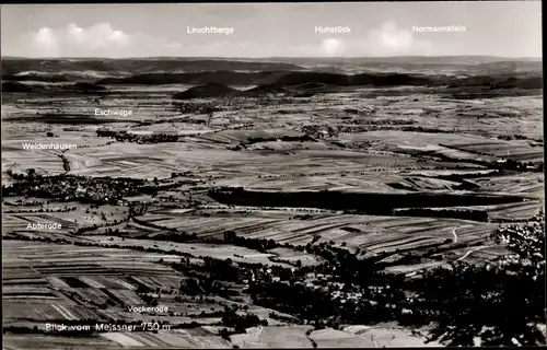 Ak Hessisch Lichtenau in Hessen, Panorama vom Berggasthaus Hoher Meissner, Vockerode, Eschwege