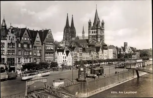 Ak Köln am Rhein, Leystapel, Straßenbahn