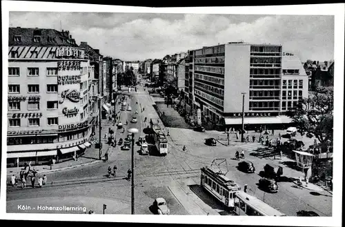 Ak Köln am Rhein, Hohenzollernring, Verkehr