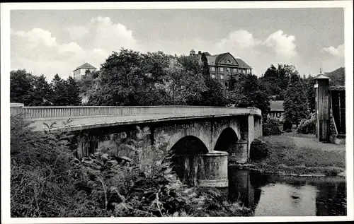 Ak Bad Kreuznach in Rheinland Pfalz, Brücke, Kinderheilanstalten