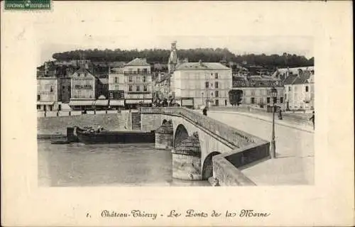 Ak Château Thierry Aisne, Le Ponts de la Marne