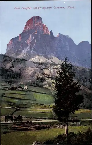 Ak Kolfuschg Colfosco Corvara in Badia Südtirol, Sass Songher