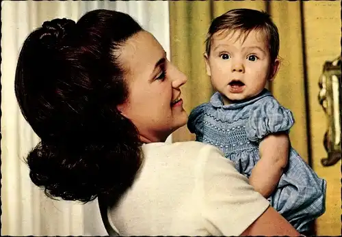 Ak Prinzessin Margriet der Niederlande mit Prinz Maurits