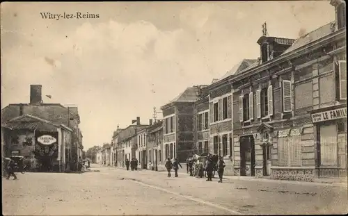 Ak Witry les Reims Marne, Straßenpartie