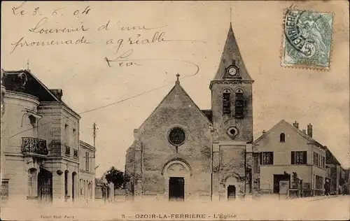 Ak Ozoir la Ferrière Seine et Marne, L'Eglise
