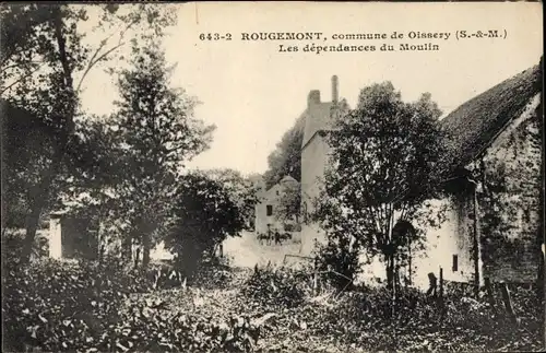 Ak Rougemont Seine et Marne, Les dependances du Moulin