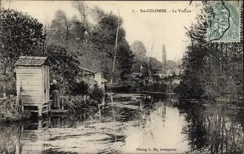 Ak Sainte Colombe Seine et Marne, La Voulzie
