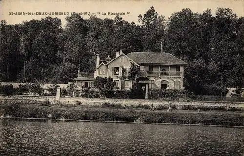 Ak Saint Jean les Deux Jumeaux Seine et Marne, La Roseraie