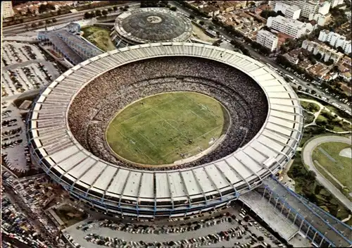 Ak Rio de Janeiro Brasilien, Maracana Stadion, Fliegeraufnahme