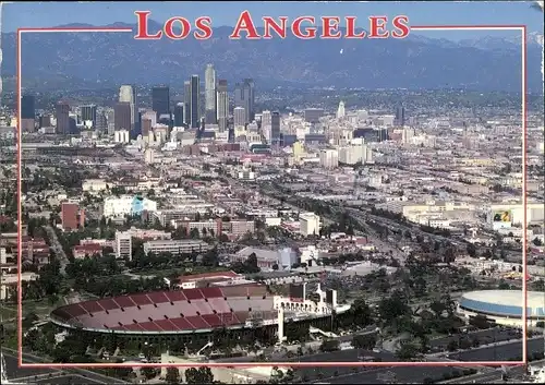 Ak Los Angeles Kalifornien USA, Los Angeles Coliseum, Aerial View