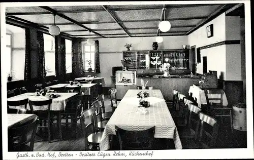 Ak Bretten in Baden, Gasthof z. Bad. Hof, Eugen Rehm, Restaurant