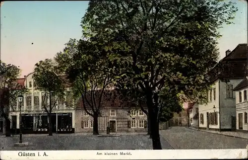 Golden Windows Leuchtfenster Ak Güsten in Anhalt, Am kleinen Markt