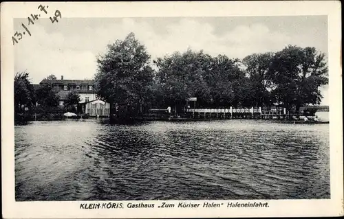 Ak Klein Köris Groß Köris im Kreis Dahme Spreewald, Gasthof Zum Köriser Hafen