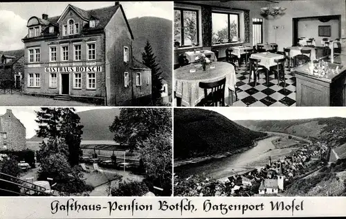 Ak Hatzenport an der Mosel, Gasthaus-Pension Botsch, Innenansicht, Restaurant