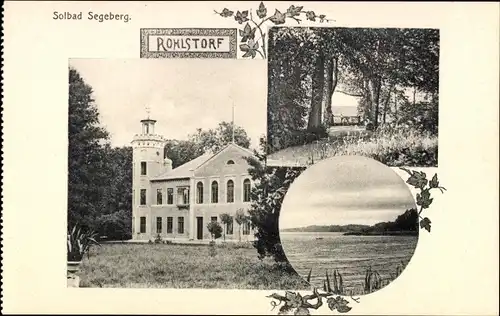 Ak Rohlstorf in Schleswig Holstein, Kurhaus, Anlagen, See