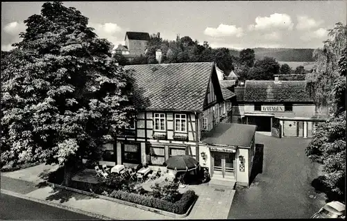 Ak Hardegsen im Solling, Hotel Haus Ahlborn, Panoramaansicht