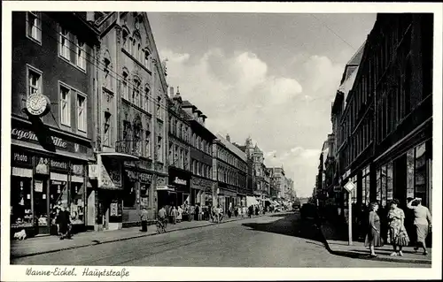 Ak Wanne Eickel Herne im Ruhrgebiet, Hauptstraße