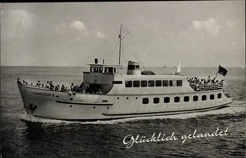 Ak Nordseebad Langeoog Ostfriesland, Fahrgastschiff Langeoog III