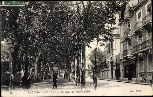 Ak Salies de Béarn Pyrénées Atlantiques, Un Coin du Jardin Public