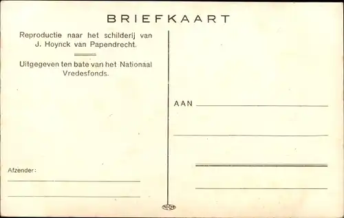 Künstler Ak Hoynck van Papendrecht, Episode van de betooging in het Malieveld 1918