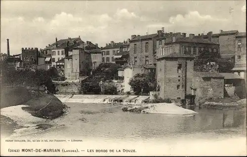 Ak Mont de Marsan Landes, Les Bords de la Douze