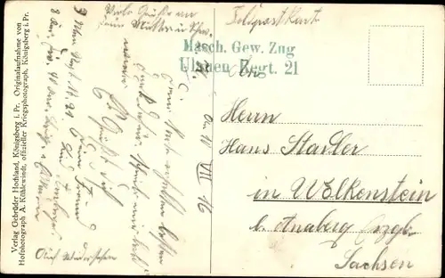 Ak Jelgava Mitau Lettland, Poststraße mit Lazarett und Postgebäude, 1. WK