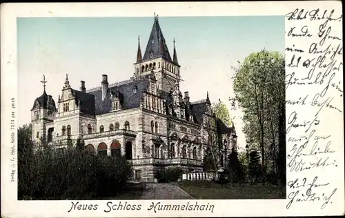 Golden Windows Leuchtfenster Ak Hummelshain in Thüringen, Neues Schloss