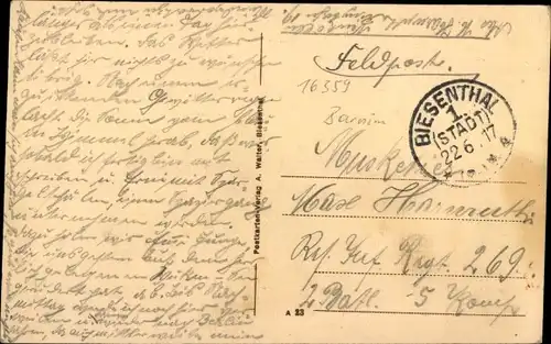 Ak Biesenthal in der Mark, Oberstadt, Vogelschau