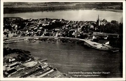 Ak Werder an der Havel, Fliegeraufnahme, Panorama