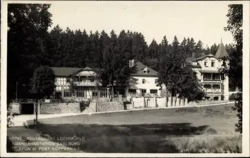 Ak Köppern Friedrichsdorf im Taunus, Bahnhof Saalburg, Hotel und Restaurant Lochmühle