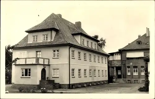 Foto Ak Lemförde in Niedersachsen, Straßenpartie mit Wohnhäusern